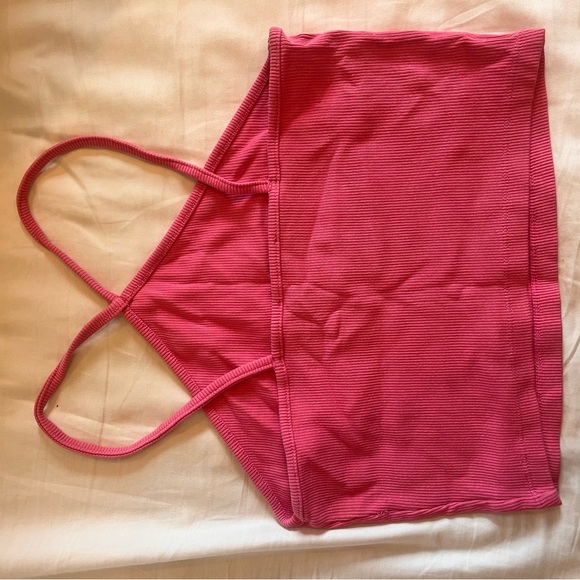 Pink Ribbed Tank Top - Picture 2 of 3